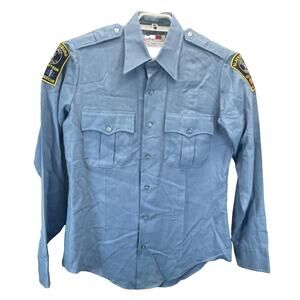 Vintage Volunteer Fire/Rescue Flying Cross Uniform Shirt Blacksburg VA Men Large